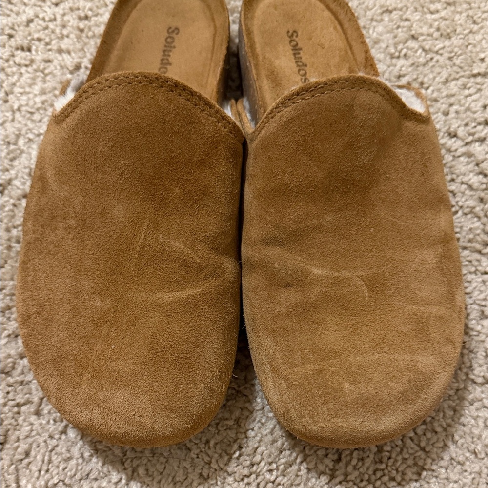 Soludos Tan Suede Cozy Slippers - Picture 5 of 6